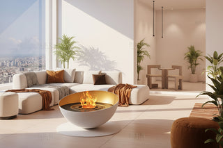 Derek Round Bowl Tabletop Real Fire Fireplace