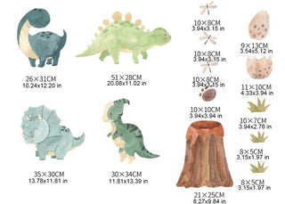 Dinosaur Alphabet Wall Stickers for Kids