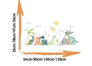 Dinosaur Volcano Jungle Wall Stickers for Kids