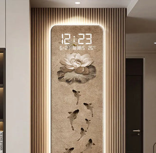 Eternal Dynasty LED Wall Clock – Aesthetic Calendar Digital Display-GraffitiWallArts.com