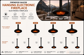 Firewood Saucer Hanging Wood 360 Degree Rotatable Fireplace