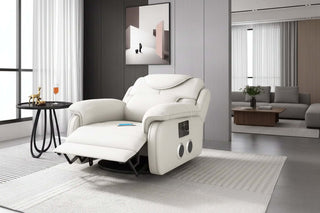 Eersteklas elektrische massagefauteuil in capsulevorm – echt leer