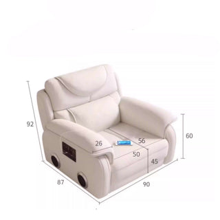 Eersteklas elektrische massagefauteuil in capsulevorm – echt leer