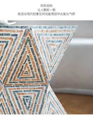 French-Style Seashell Side Table – Luxury Corner Table-Graffitiwallarts.com
