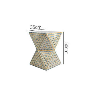 French-Style Seashell Side Table – Luxury Corner Table-Graffitiwallarts.com