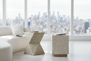 French-Style Seashell Side Table – Luxury Corner Table