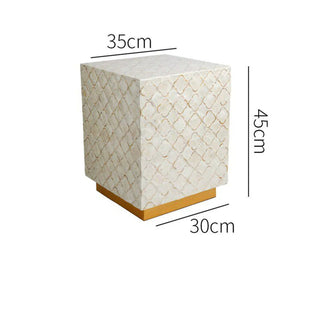French-Style Seashell Side Table – Luxury Corner Table