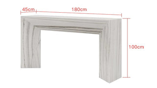Full Marble Console Table – Monolithic U-Frame Hallway Table in Natural Stone
