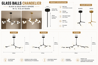 Lustre Boules en Verre – Suspension de Luxe Moderne