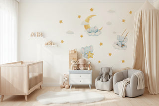 Goodnight Elephant Nursery Wall Decal Fabric Texture
