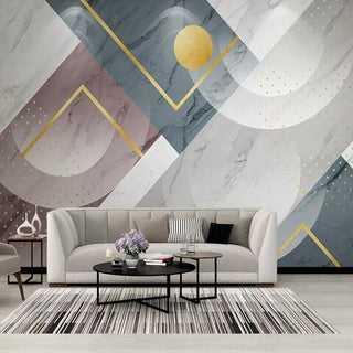 3D Jazz White Light Geometric Wallpaper for Home Wall Decor-Geometric Shapes Wallpaper