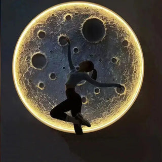 3D Moon LED Wall Lamp - Wall Decor-LED Wall Art