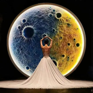 3D Moon LED Wall Lamp - Wall Decor-LED Wall Art