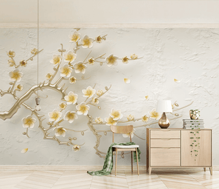 3D Tree Flowers Wallpaper Murals - Transform Your Walls-Trees Wallpaper