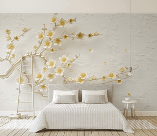 3D Tree Flowers Wallpaper Murals - Transform Your Walls-Trees Wallpaper