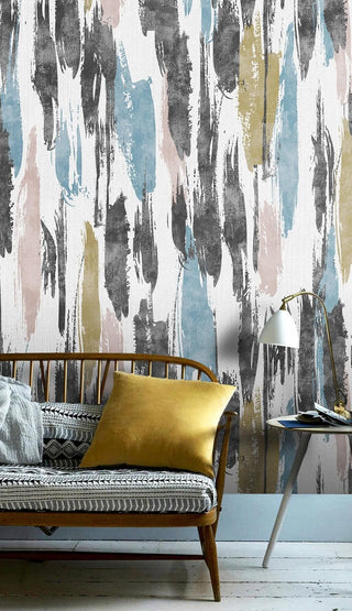 Abstract Brush Paint Wallpaper Mural-Geometric Shapes Wallpaper