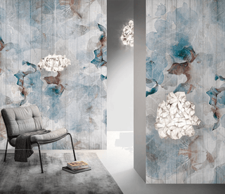 Abstract Floral Wallpaper Murals: Transform Your Space-Flower & Leaf Wallpaper