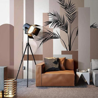 Abstract Leaves Wallpaper Mural: Transform Your Space-Flower & Leaf Wallpaper