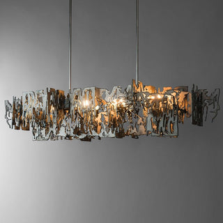 Abstract Metal Chandelier: Lighting Fixture-Kitchen Island