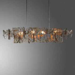 Abstract Metal Chandelier: Lighting Fixture-Kitchen Island