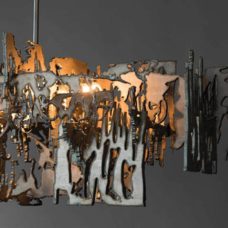 Abstract Metal Chandelier: Lighting Fixture-Kitchen Island