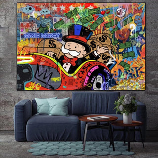 Abstract Mr Monopoly Wall Art Canvas Wall Art-Wall Posters