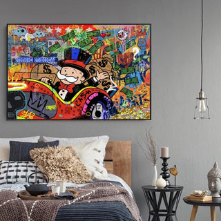 Abstract Mr Monopoly Wall Art Canvas Wall Art-Wall Posters