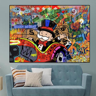 Abstract Mr Monopoly Wall Art Canvas Wall Art-Wall Posters