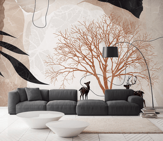 Abstract Tree Wallpaper Murals - Transform Your Space-Trees Wallpaper