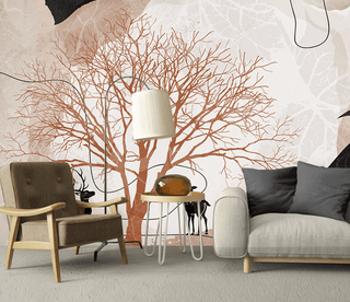 Abstract Tree Wallpaper Murals - Transform Your Space-Trees Wallpaper