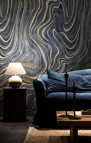 Abstract Wave Swirl Wallpaper Mural-Geometric Shapes Wallpaper