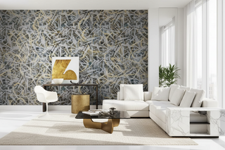 Abstract Yellow Textures Wallpaper Mural