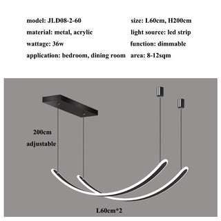 Acrylic Belts Chandelier: Sleek and Stylish Lighting-Chandeliers