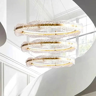 Acrylic Glass Rings Bezel Chandelier Lighting-Chandeliers