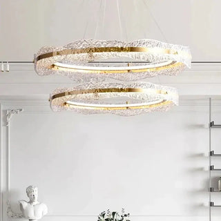 Acrylic Glass Rings Bezel Chandelier Lighting-Chandeliers