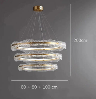 Acrylic Glass Rings Bezel Chandelier Lighting-Chandeliers