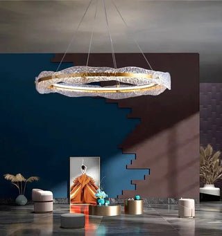 Acrylic Glass Rings Bezel Chandelier Lighting-Chandeliers