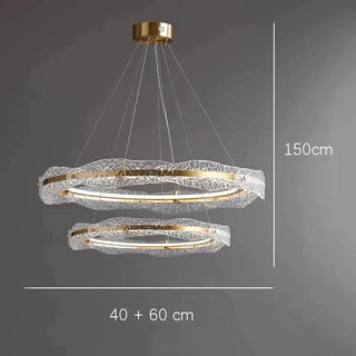 Acrylic Glass Rings Bezel Chandelier Lighting-Chandeliers