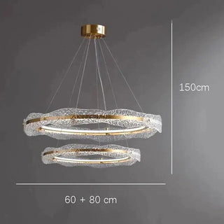 Acrylic Glass Rings Bezel Chandelier Lighting-Chandeliers