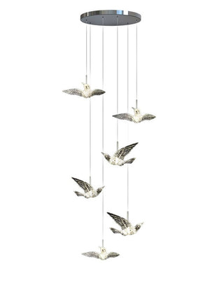 Acrylic Glass humming Birds Chandelier-Staircase Chandeliers