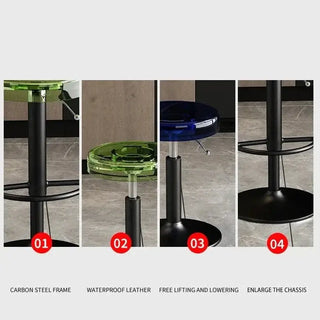 Acrylic High-End Kitchen Island Counter bar Stool-Bar Stools