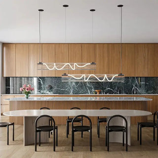 Acrylic Long Tube LED Pendant Island Light-Kitchen Island