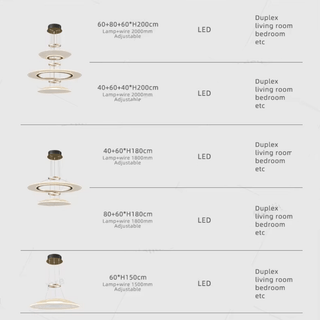 Acrylic Rings Creative Chandelier-Chandeliers