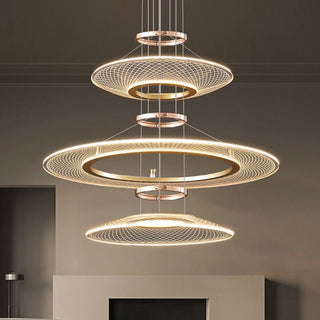 Acrylic Rings Creative Chandelier-Chandeliers