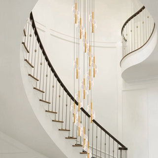 Acrylic Spiral Stairs Chandelier – Lighting for Large Spaces-Staircase Chandeliers