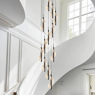 Acrylic Spiral Stairs Chandelier – Lighting for Large Spaces-Staircase Chandeliers
