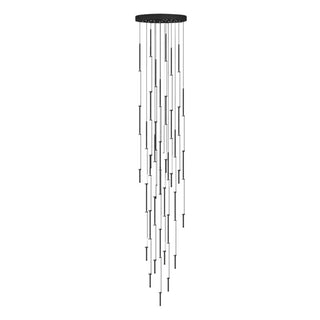 Acrylic Tubes Stairs Chandelier – Modern Long Tube Pendant for High Ceilings-Staircase Chandeliers