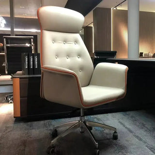 Adjustable Swivel Leather Executive Office Chair – Ergonomic Recliner-Office Chairs