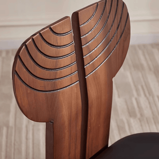 Afro Design Dining Chairs – Solid Walnut Wood Construction