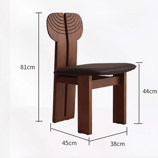 Afro Design Dining Chairs – Solid Walnut Wood Construction